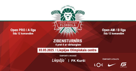 Ar vērienu un jaunu formātu – 3. maijā notiks Liepājas čempionāts florbolā