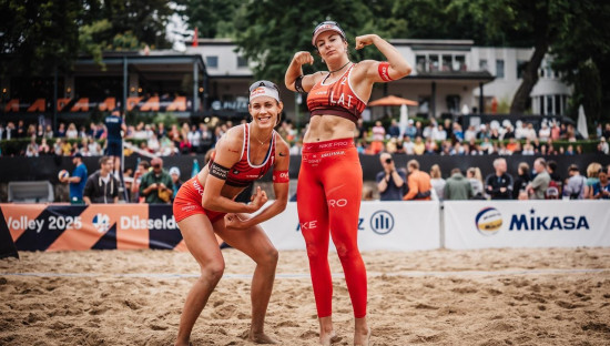 Graudiņa in Samoilova v četrtfinale Evropskega prvenstva v odbojki na mivki