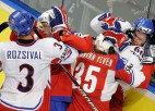 IIHF piespriež diskvalifikācijas diviem Norvēģijas izlases spēlētājiem