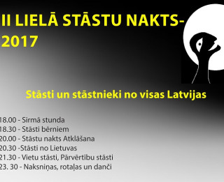 Sestdien, 18.martā plkst. 18.00 vakarā Katlakalna Tautas namā sāksies II LIELĀ STĀSTU NAKTS- 2017