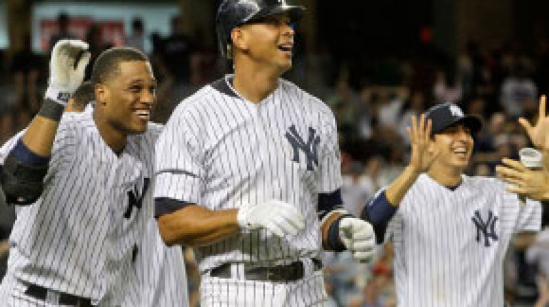 Alekss Rodrigezs un "Yankees" komanda
Foto: AP