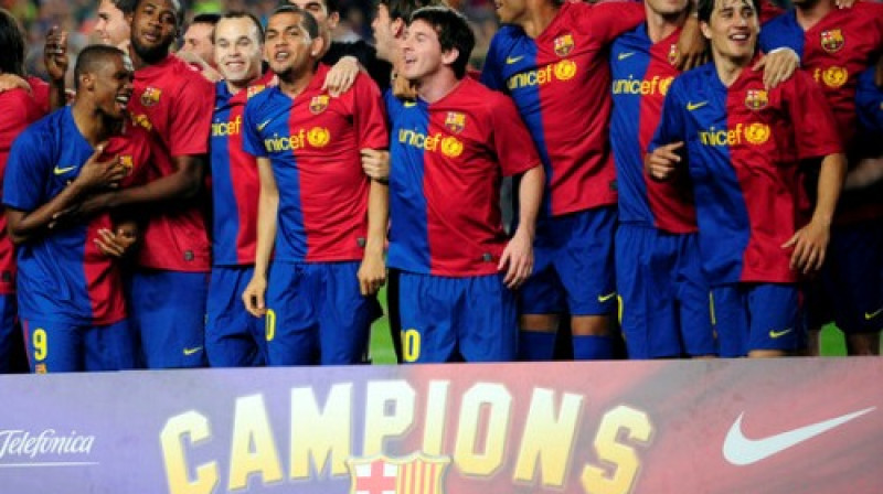 "Barcelona" - 2008./2009. gada sezonas čempione
Foto: AP