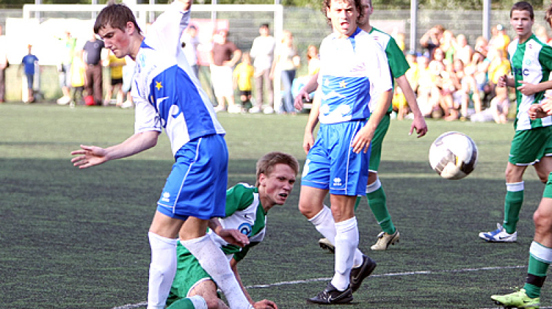 "Metta/LU" uzbrukumā pret FC "Jūrmala"
Foto: Renārs Buivids