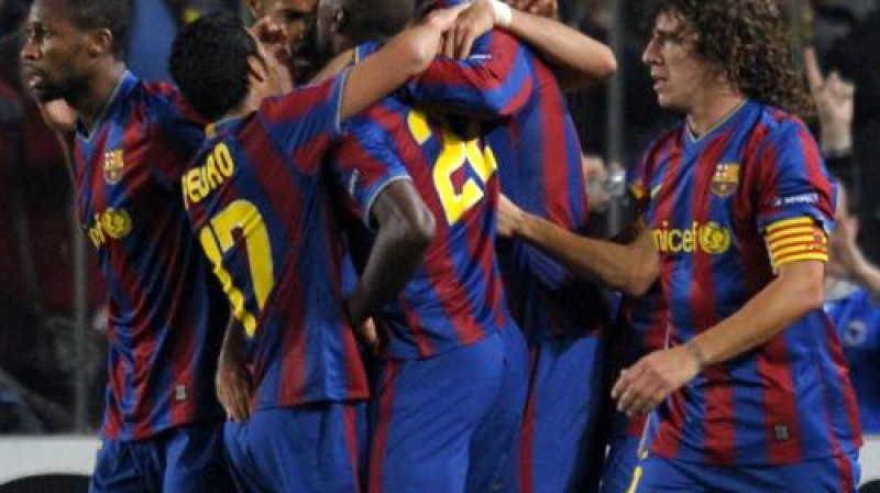 Pašreizējie titula īpašnieki - ''Barcelona'' spēlētāji
Foto: AFP/Scanpix
