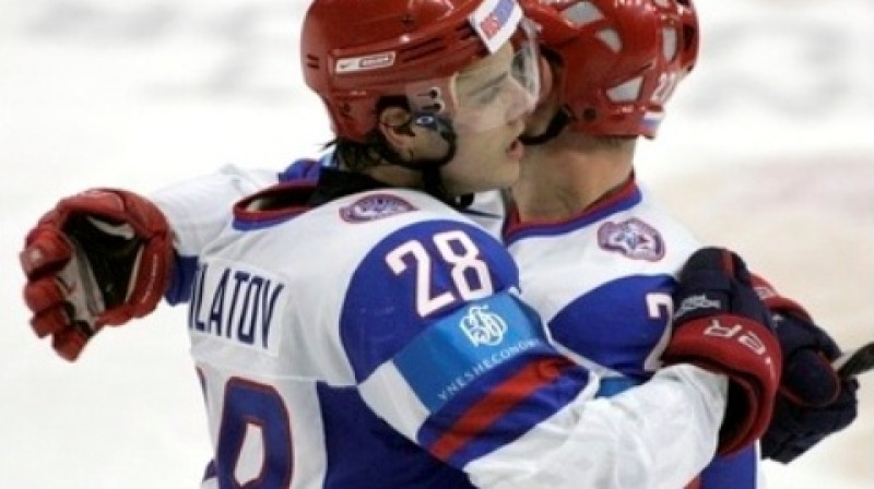 Ņikita Filatovs(pa kreisi) un Maksims Čudinovs
Foto: AP/Scanpix