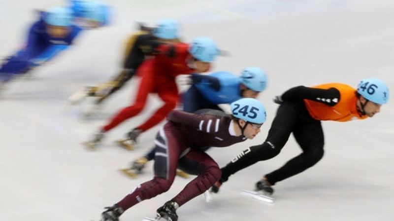 Haralds Silovs raujas pusfināla slidojuma vadībā.
Foto: AFP/Scanpix