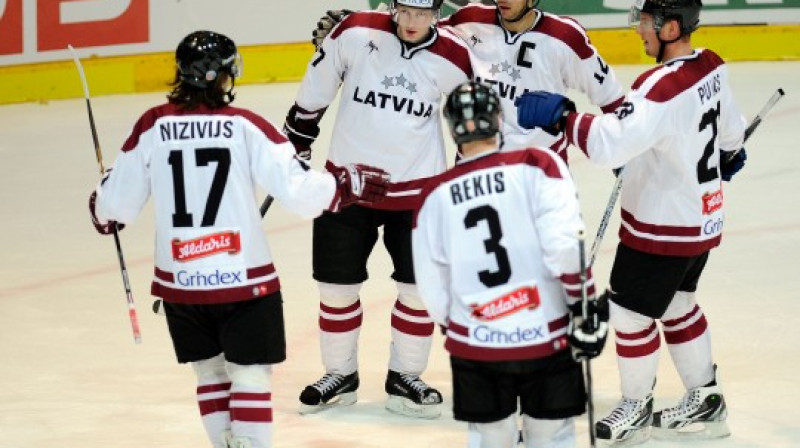 Latvijas izlases hokejisti
Foto: Jan Huebner, Roedermark