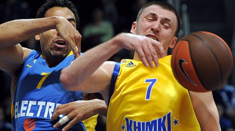 "Khimki" pēdējās sekundēs nespēja nosargāt minimālu pārsvaru pret "Maccabi"
Foto: AFP