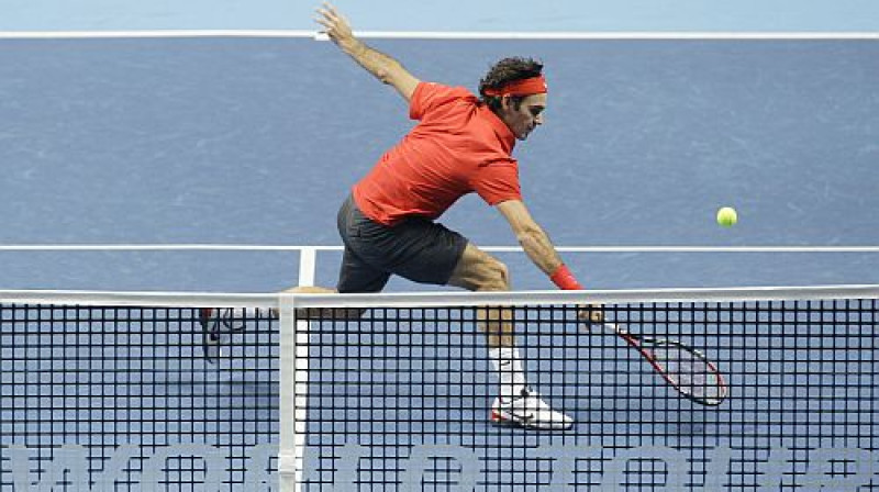 Rodžers Federers šodien bieži devās pie tīkla
Foto: AFP/Scanpix