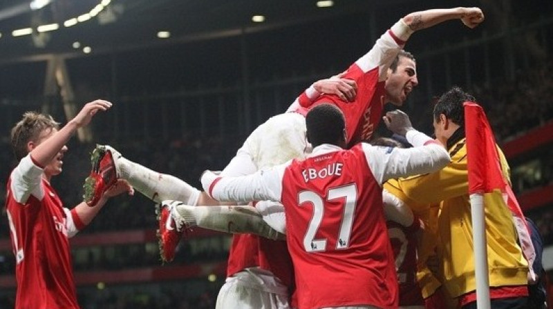 "Arsenal" līksmo
Foto: PA Wire/Scanpix