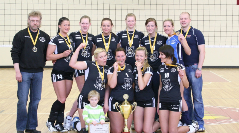 Latvijas 2011. gada čempiones "Jelgava / LU" volejbolistes
Foto: Viesturs Lejiņš