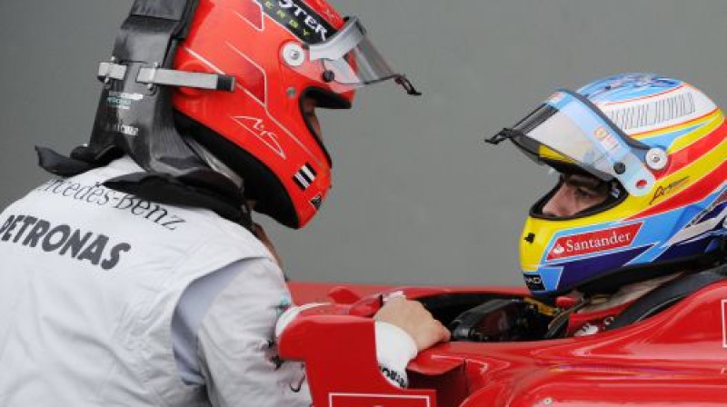 Mihaels Šūmahers un Fernando Alonso
Foto: Digitale/Scanpix