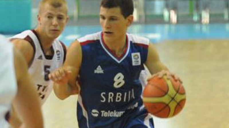 Nemanja Nedovičs 2010. gada vasarā U20 čempionāta spēlē pret Latviju 
Foto: FIBA Europe