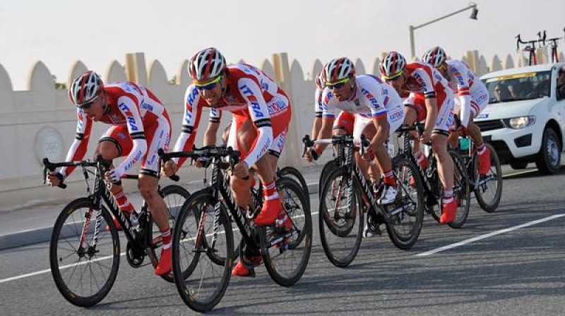 "Katusha" riteņbraucēji "Tour of Qatar" 2. posmā
Foto: ASO / Cyclingnews.com