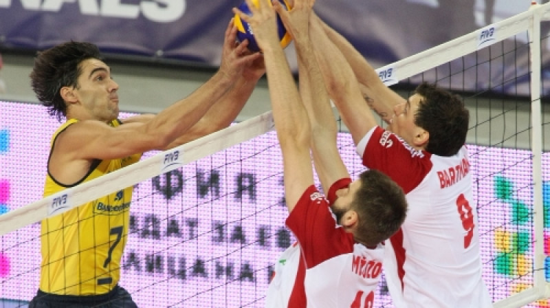 Polijas bloks šodien bija labāks par Brazīlijas uzbrukumu
Foto: http://www.fivb.org