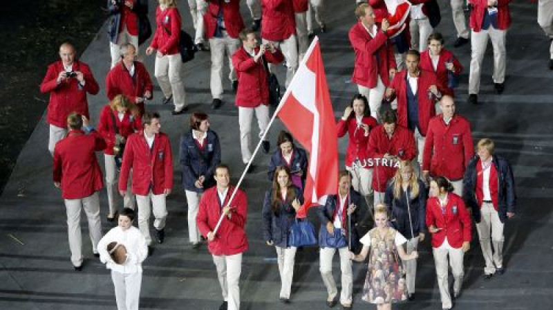 Austrija atklāšanas ceremonijā
Foto: AP/Scanpix