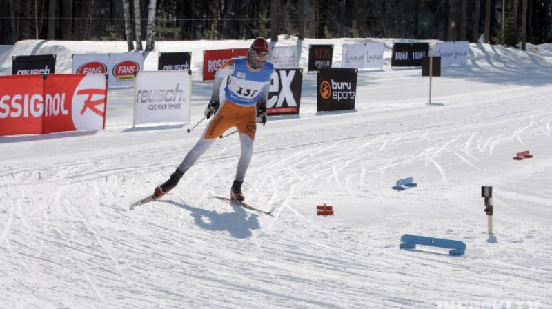 A.Liepiņš Latvijas čempionātā Madonā. Foto:Infoski.lv