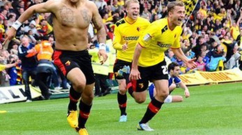 "Watford" futbolisti līksmo
Foto: bbc.co.uk