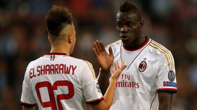 Itālijas un "Milan" uzbrūkošais duets Stefans El Šāravi un Mario Balotelli
Foto: EMPICS Sport