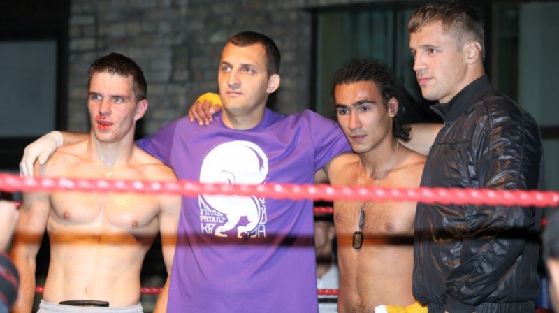 Pāvels Nazarovs (no kreisās), Rolands Mikalauskas, Gvido Seilis un Mairis Briedis
Foto: delfi.lv