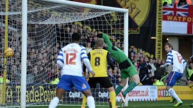 Kaspars Gorkšs gūst vārtus pret "Watford"
Foto: "Reading" "Twitter" profils