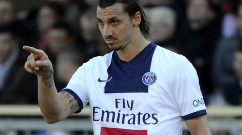 Zlatans Ibrahimovičs PSG rindās šosezon ir aizvadījis 36 spēles un guvis 37 vārtus
Foto: AFP/Scanpix