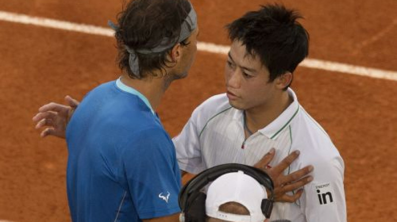 Rafaels Nadals un Kei Nišikori Madrides finālā
Foto: AFP/Scanpix