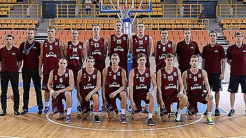 Latvijas U20 vīriešu izlase.
Foto: FIBAEurope.com