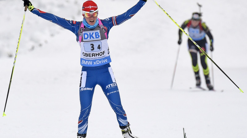 Čehijas biatloniste Veronika Vītkova
Foto: AP/Scanpix