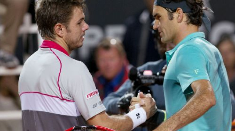Stens Vavrinka un Rodžers Federers
Foto: AFP/Scanpix
