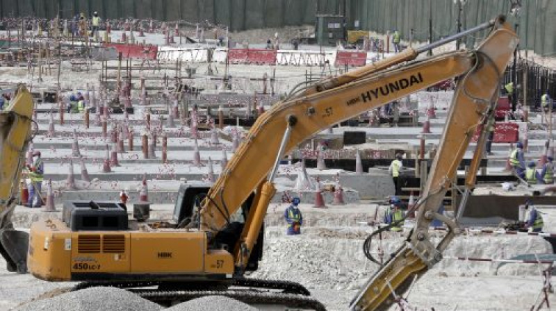 Celtniecības darbi "Al-Wakra" stadionā
Foto: AP/Scanpix