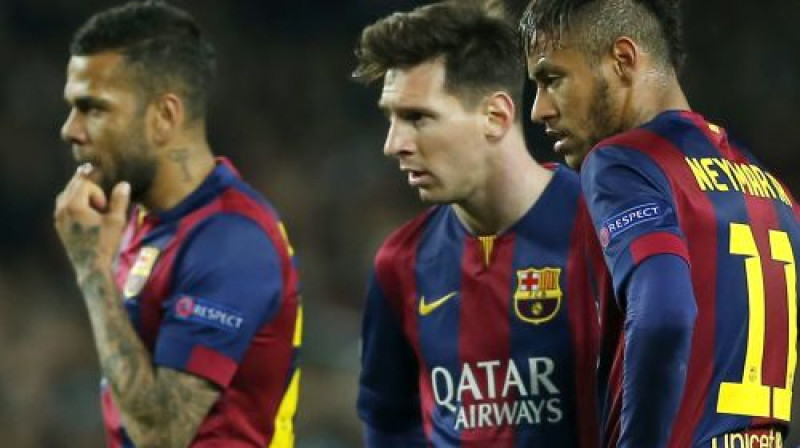 Dani Alvešs, Mesi un Neimārs - "Barcelona" zvaigznēm sezona vēl nav beigusies
Foto: AFP/Scanpix