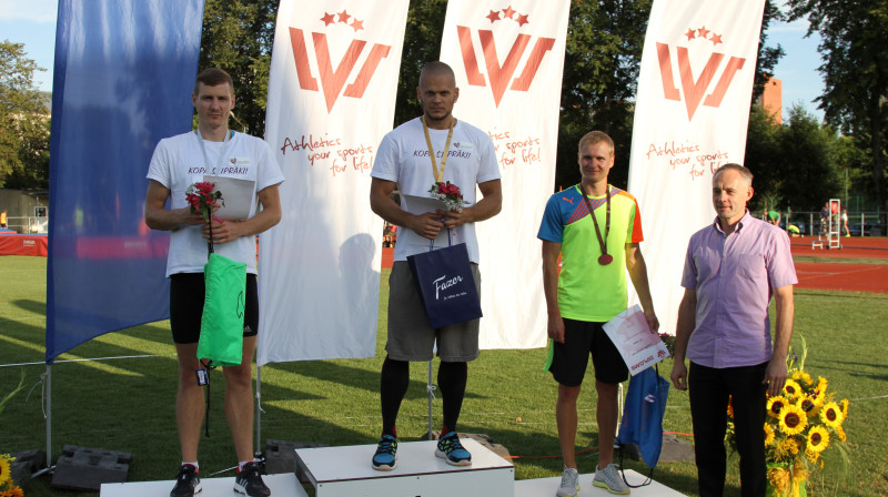 2014. gada godalgoto vietu ieguvēji 100m sprintā
Foto: Ritvars Raits