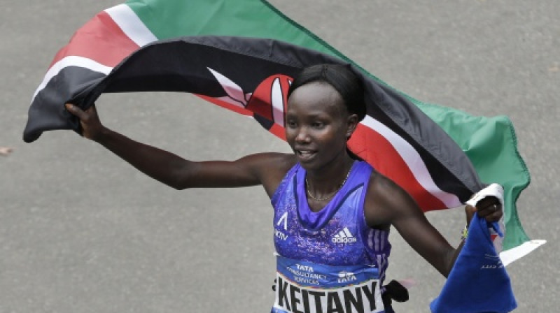 Ņujorkas maratona uzvarētāja kenijiete Mērija Keitanija
Foto: AP/Scanpix