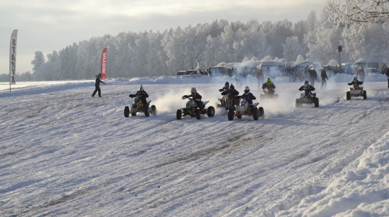 Ziemas kvadru krosa starts Ropažos
Foto: x99.lv