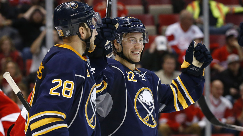 Zemgus Girgensons un Jūhans Lāšons
Foto: AFP/Scanpix