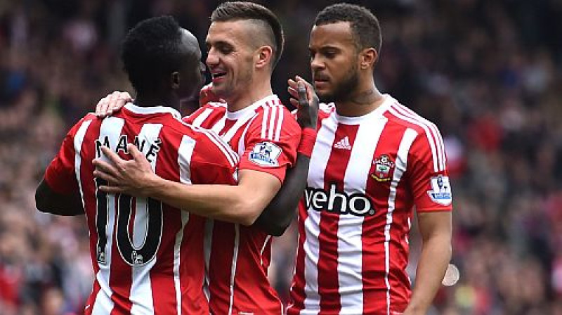 ''Southampton'' atzīmē Sadio Manē otro vārtu guvumu
Foto: AFP/Scanpix