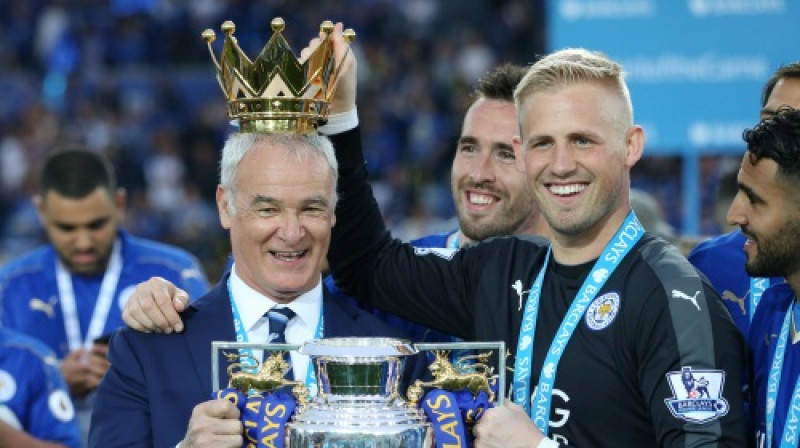 Anglijas Premjerlīgas čempiones "Leicester" galvenais treneris Klaudio Ranjēri
Foto: SIPA USA/Scanpix