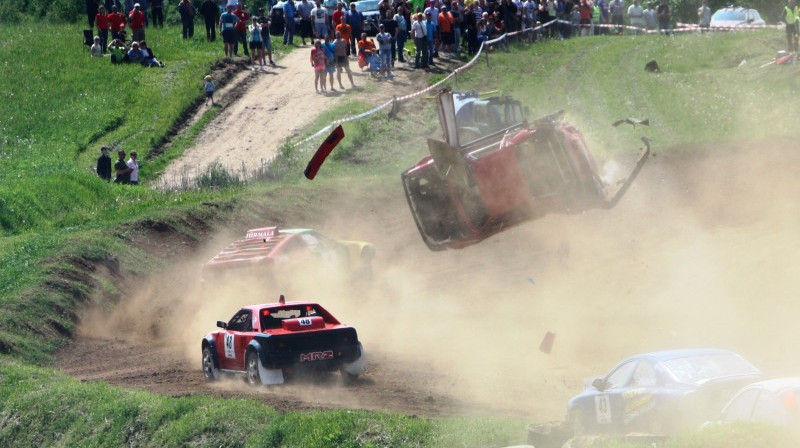 Eduarda Iesalnieka avārija autokrosā Vecpilī
Foto: autocross.lv