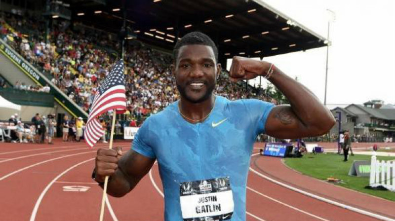 Džastins Getlins - sezonas līderis 100m sprintā
Foto: Kirby Lee / usatoday.com