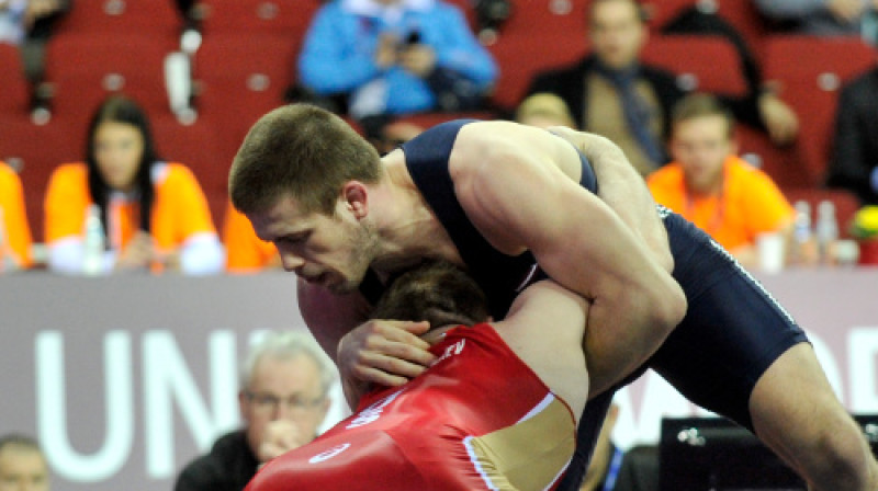 Imants Lagodskis cīnās Eiropas čempionātā Rīgā
Foto: Romāns Kokšarovs, F64