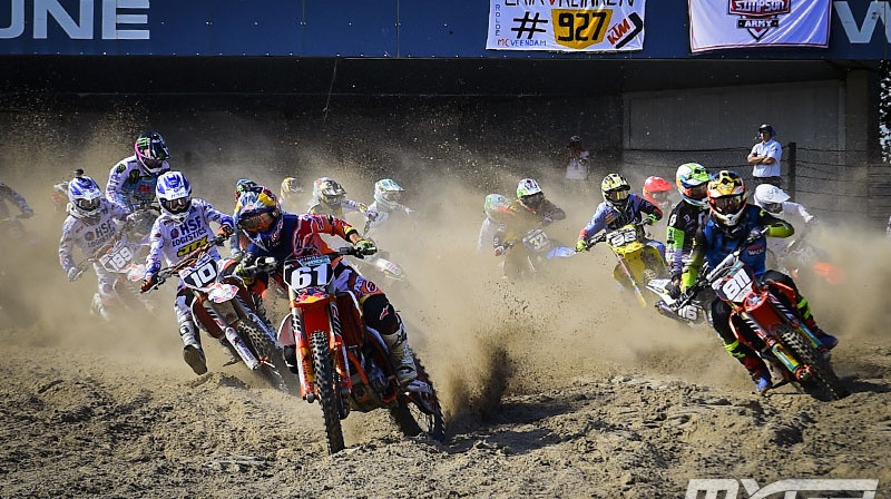 MX2 sacensību startā vadībā Horhe Prado
Foto: mxgp.com