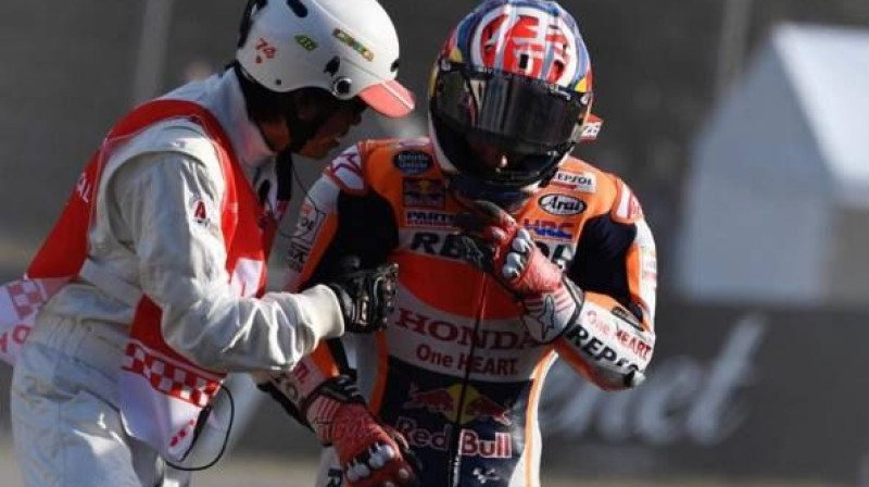 Pedrosa pēc kritiena
Foto: motogp.com