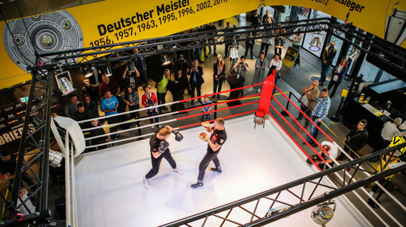 Mairis Briedis atklātajā treniņā Dortmundē
Foto: Phillip Gätz / worldboxingnews.net