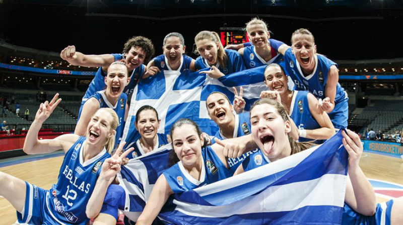 Grieķijas basketbolistes līksmo par pusfinālu
Foto: FIBA.com