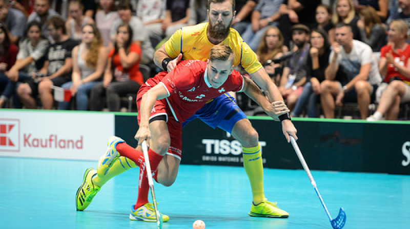 Šveice izrādīja sīvu pretestību, taču vārtus tā arī neguva
Foto: IFF Floorball