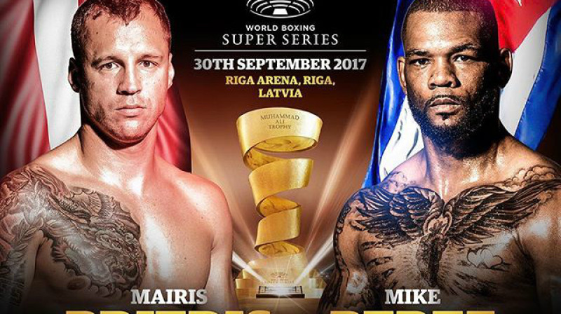 Mairis Briedis un Maiks Peress 
Foto: World Boxing Super Series