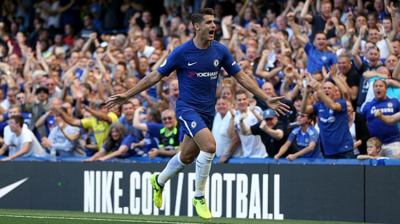 Alvaro Morata izcēlās ar vārtu guvumu un rezultatīvu piespēli
Foto: Empics/Scanpix