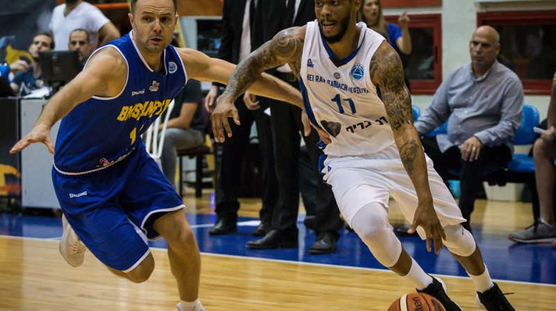 Izraēlas "Bnei Herzliya" pret Polijas "Stal Ostrów Wielkopolski"
Foto: FIBA