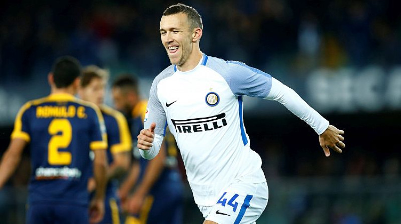 Ivans Perisičs ar "hat-trick" nodrošināja ''Inter'' uzvaru
Foto: Alessandro Garofalo/Reuters/Scanpix